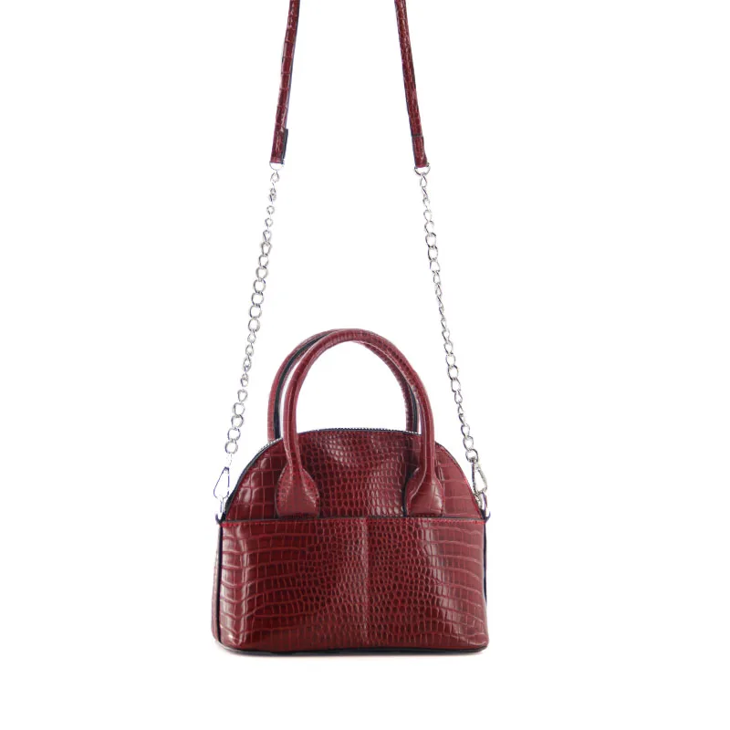 Высококачественная женская кожаная сумка с крокодиловым узором с Arcuate плечевым ремнем