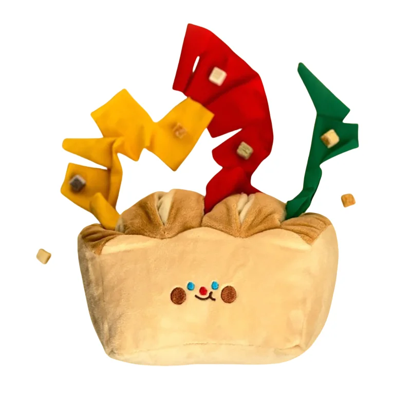 Hot Selling Pet Puzzle Toy Sniff Ring Paper Bread Toast Shape Dog Toy Pet Bite Squeaky Toys