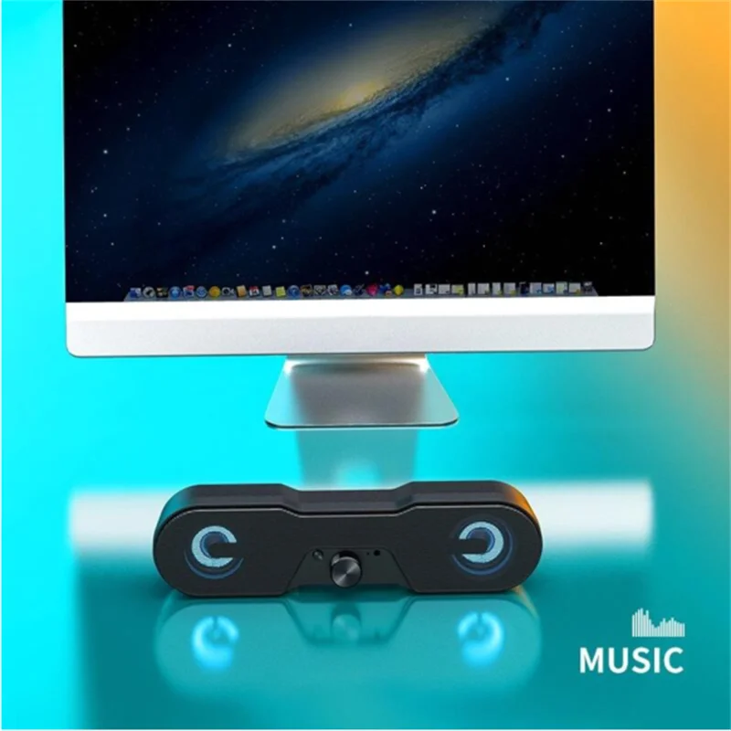 Hot Sale Led Colorful Multimedia Dual Horn Home Theater 3d Surround Stereo USB PC Computer Gaming Speakers