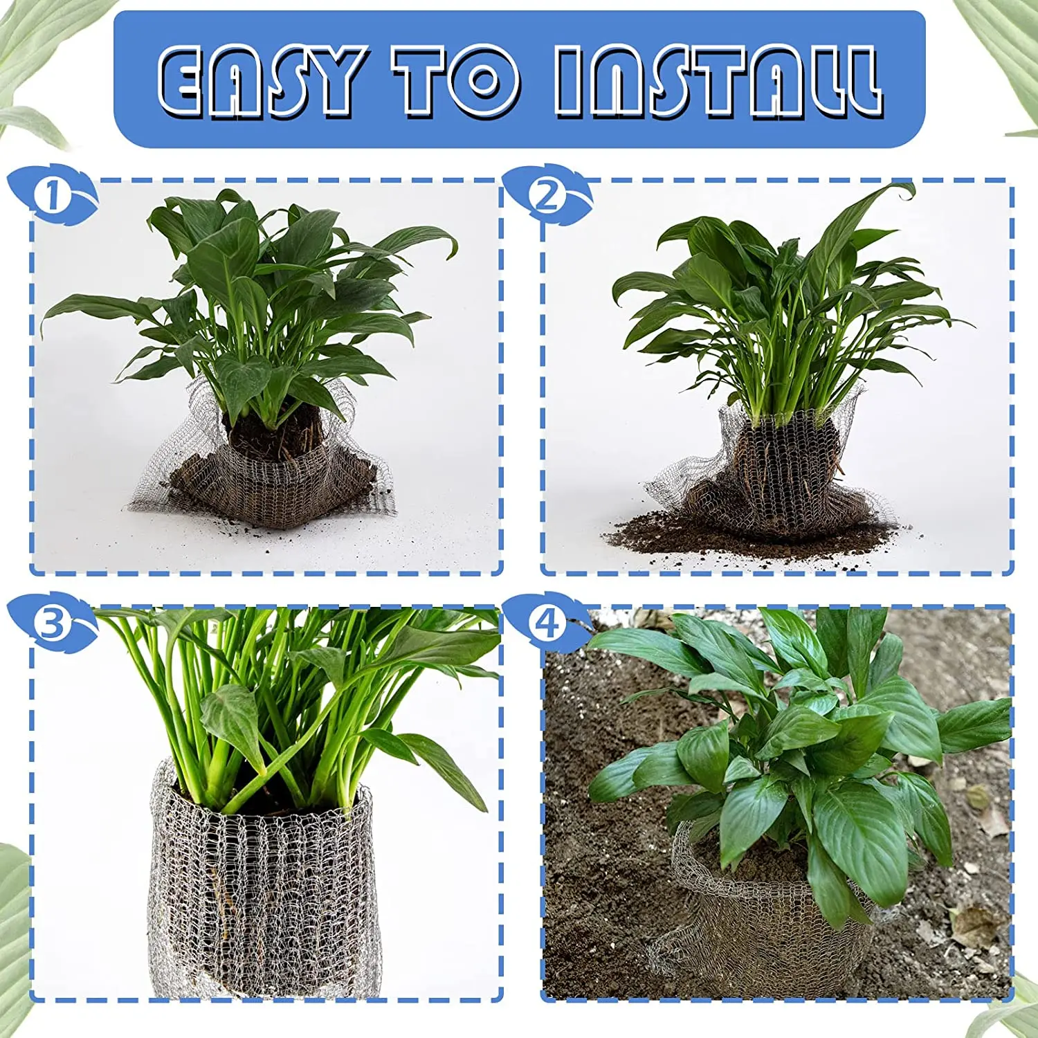 Hot selling 9x10inch 304 Stainless Steel Anti-Vole Mesh Basket Vegetables Root Guard Wire Mesh Bag for Garden Planting