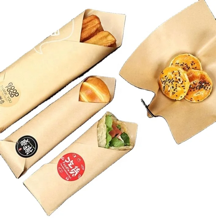 
New Waterproof Craft Color Print Gift Wrap A4 Fast Food Sandwich Products Wrapping Kraft Paper 