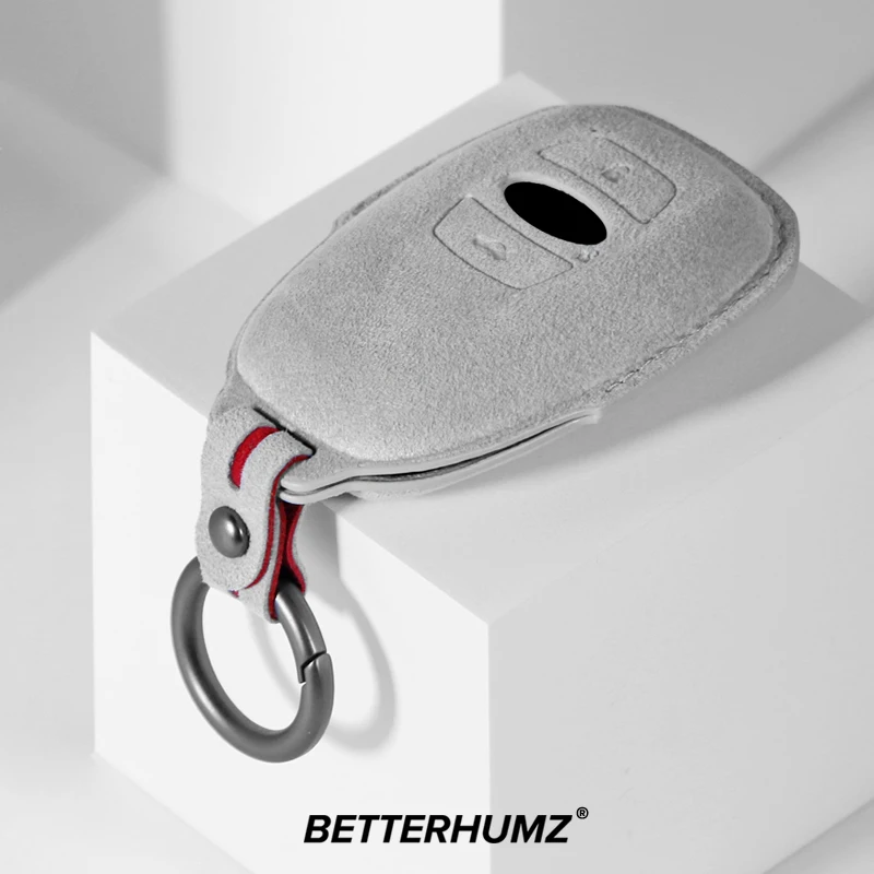 Betterhumz Made of Alcantara Car Key Case Cover Bag For Subaru BRZ STI Sport Outback Forester Crosstrek Car Keychain Accessories