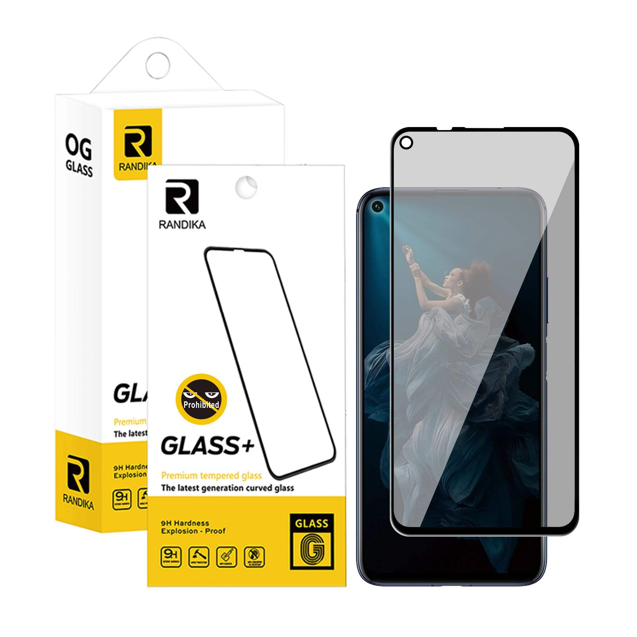 2021 Hot Sale Anti Scratch Anti-Spy  Filter  for Huawei Series Tempered Glass Privacy Screen Protector