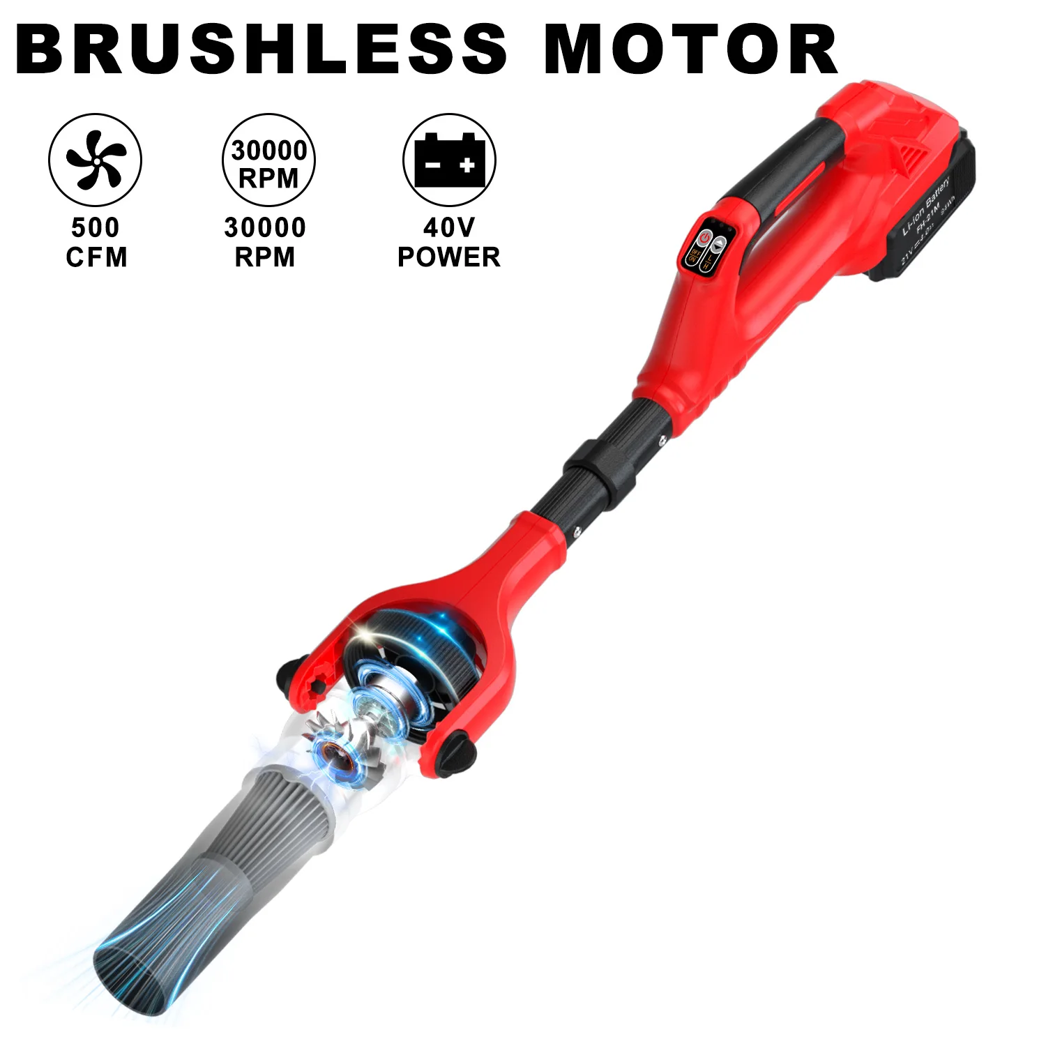 FEIHU 21V Customized Leaf Blower Portable Lithium Battery Cordless Tools Industrial Electric Air Blower Fan Snow Blower