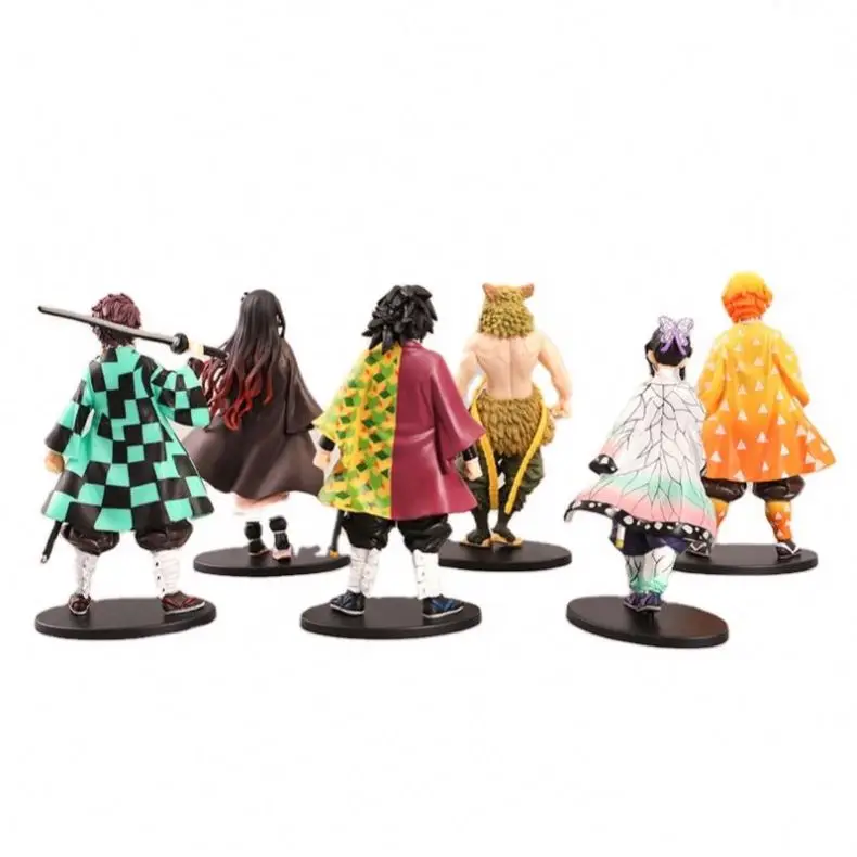 Big size Demon slayer Action Figure, Japanese Anime 14cm PVC Figure, 6pcs/set Demon Slayer figure doll for decoration