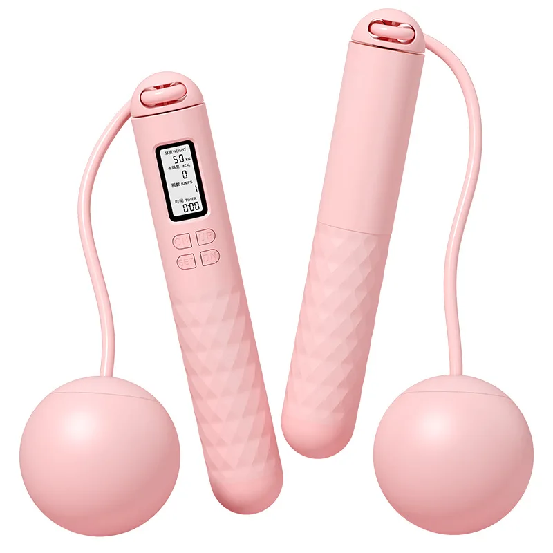 Cordless Weighted Smart Jump Rope with Counter for Fitness at-Home-Workout for Women Men Adult Kids