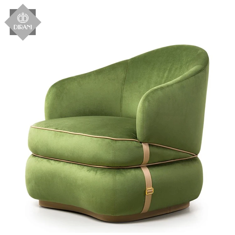 high luxurious unique shape standard single sofa size living room single seat sofa chair single pink red velvet sofa