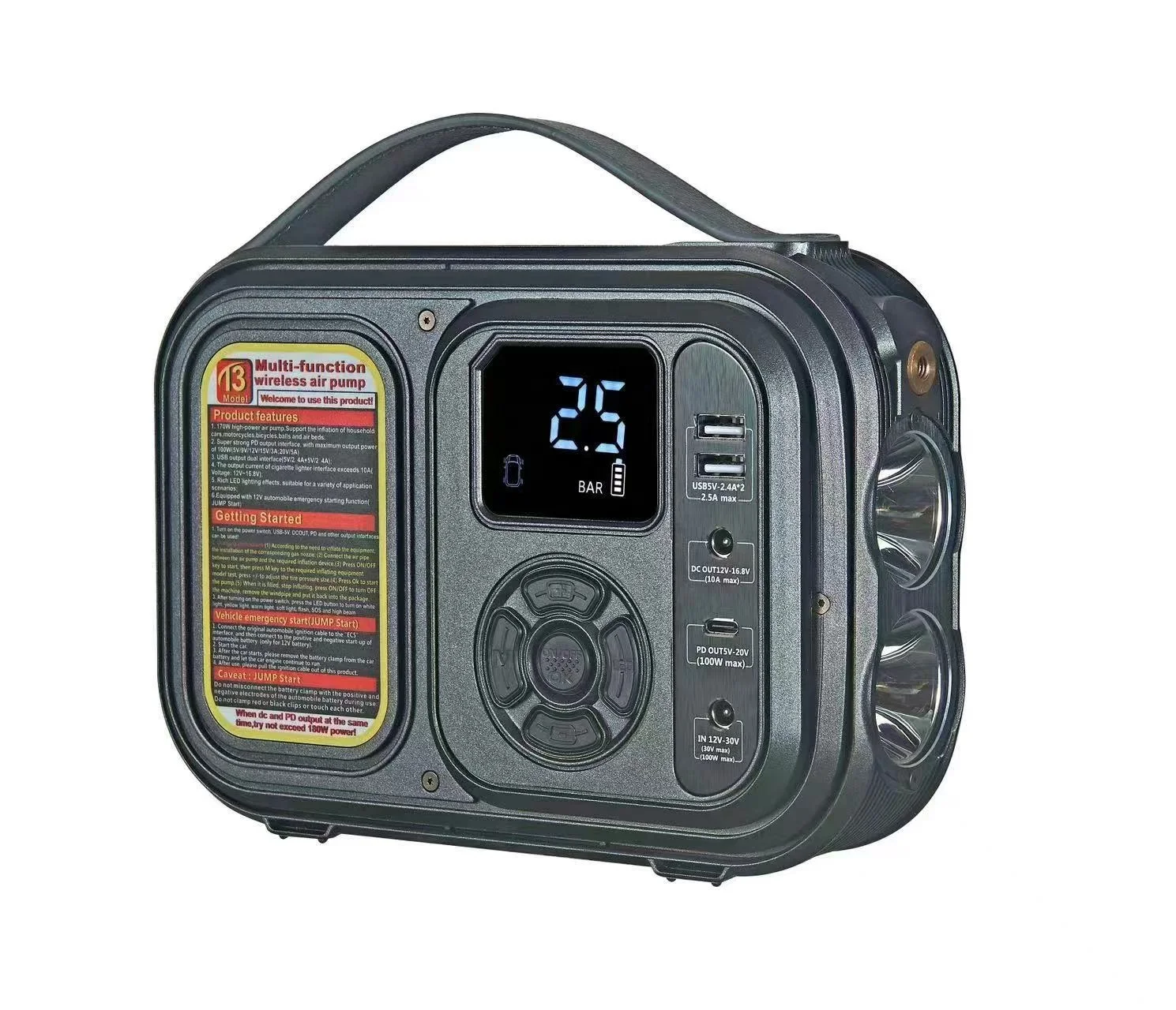 Factory Direct Sale Mi 6000 Jump starter 3000A Battery 2 In 1 12V Car Kit With Air Pump Jump Starter Power Bank