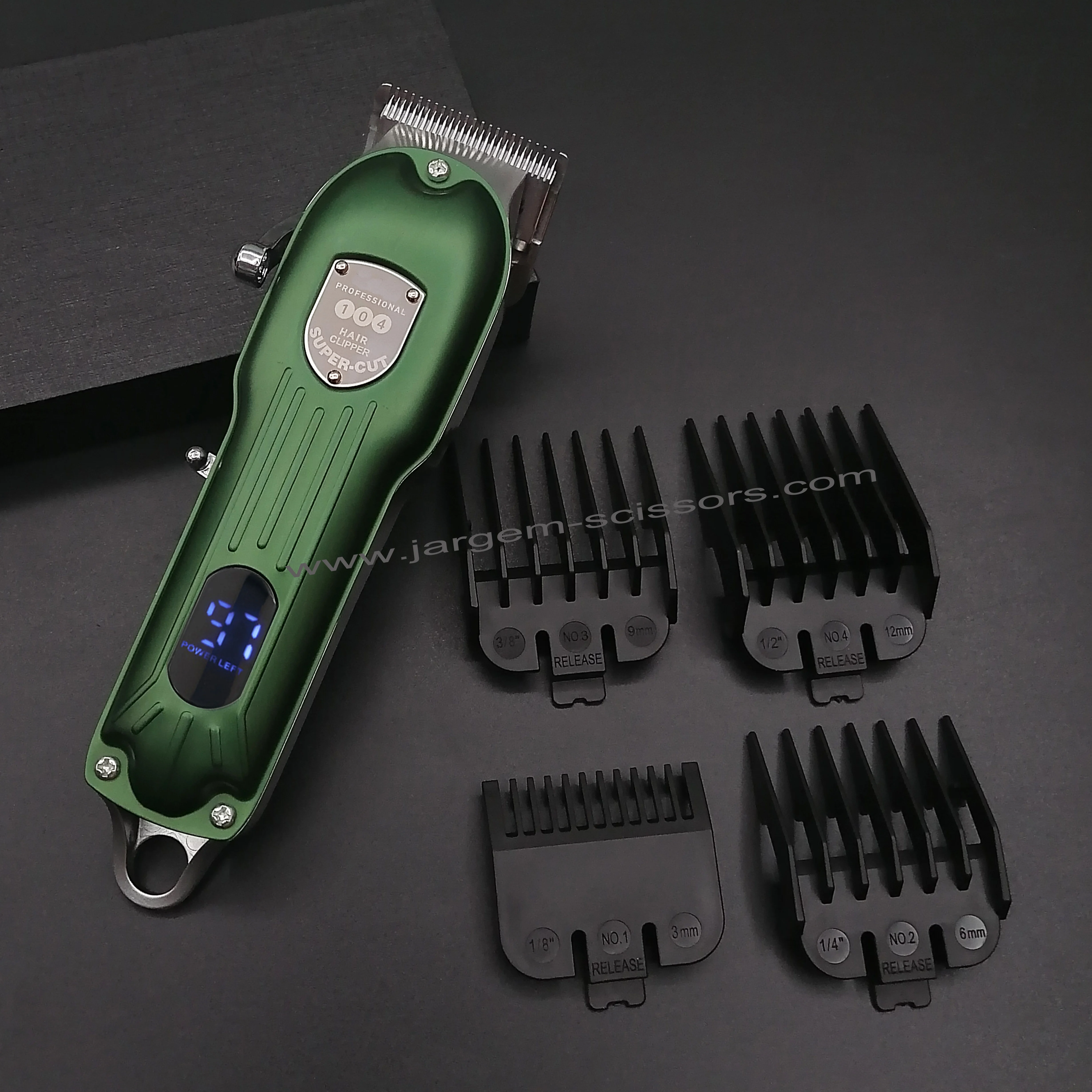 Green Hair Trimmers Men Professional Hair Clippers with LCD Display Rechargeable Clipper