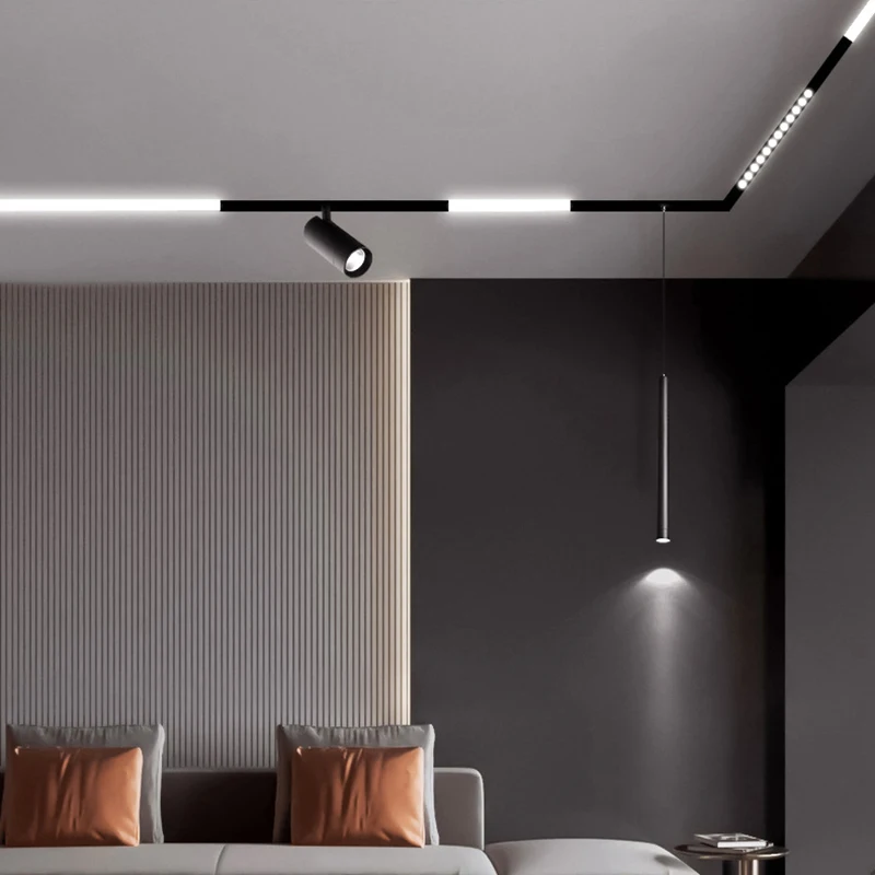 New Zigbee 48V track lights floodlight Sport Flood Lamp 12W 15W 25W 30W Linear Rail System Accessories Led Magnetic