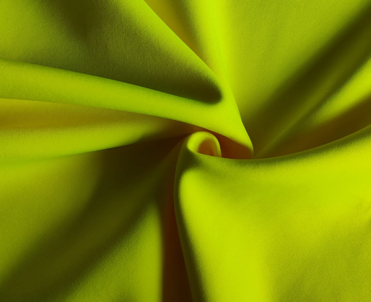Fluorescent yellow 75D semi-dull mechanical elastic four-sided composite polar fleece