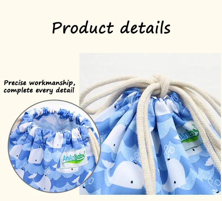 Eco-Friendly High Capacity Diaper Bag Waterproof Polyester Wholesale Custom Drawstring Bags
