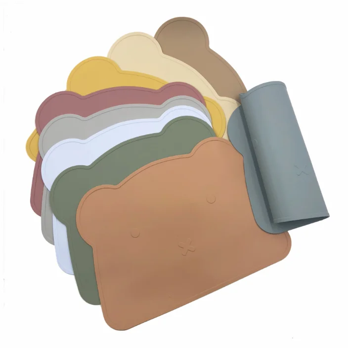 BPA Free Non Slip Stay Put Suction Plate Table Mat Toddler Dinner Baby Silicone Placemats