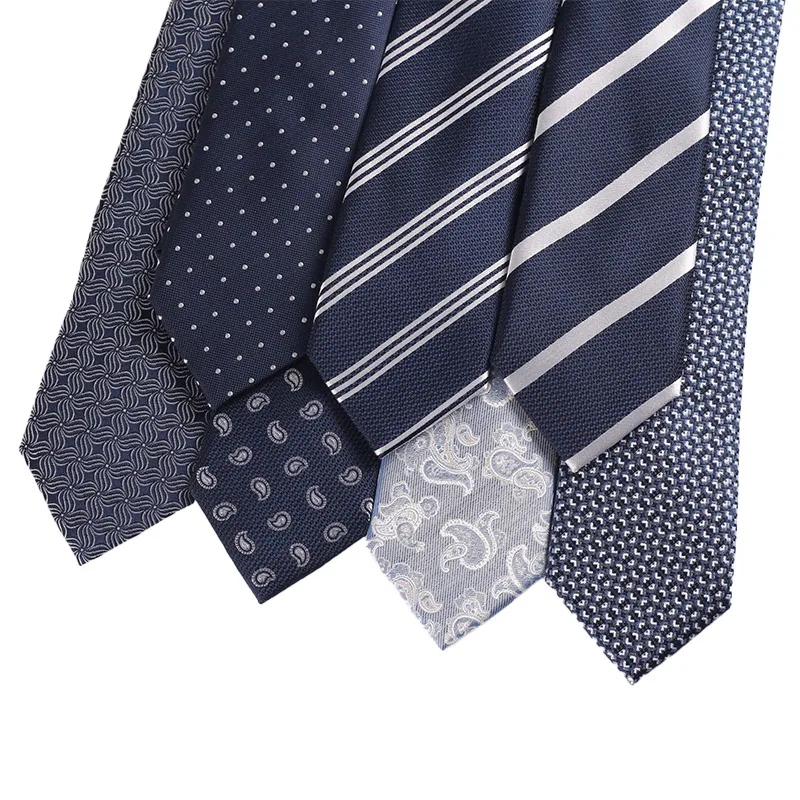 Chinese Supplier Wholesale Low MOQ Necktie Various Styles Custom Logo 100% Silk Business Woven Jacquard Ties For Men