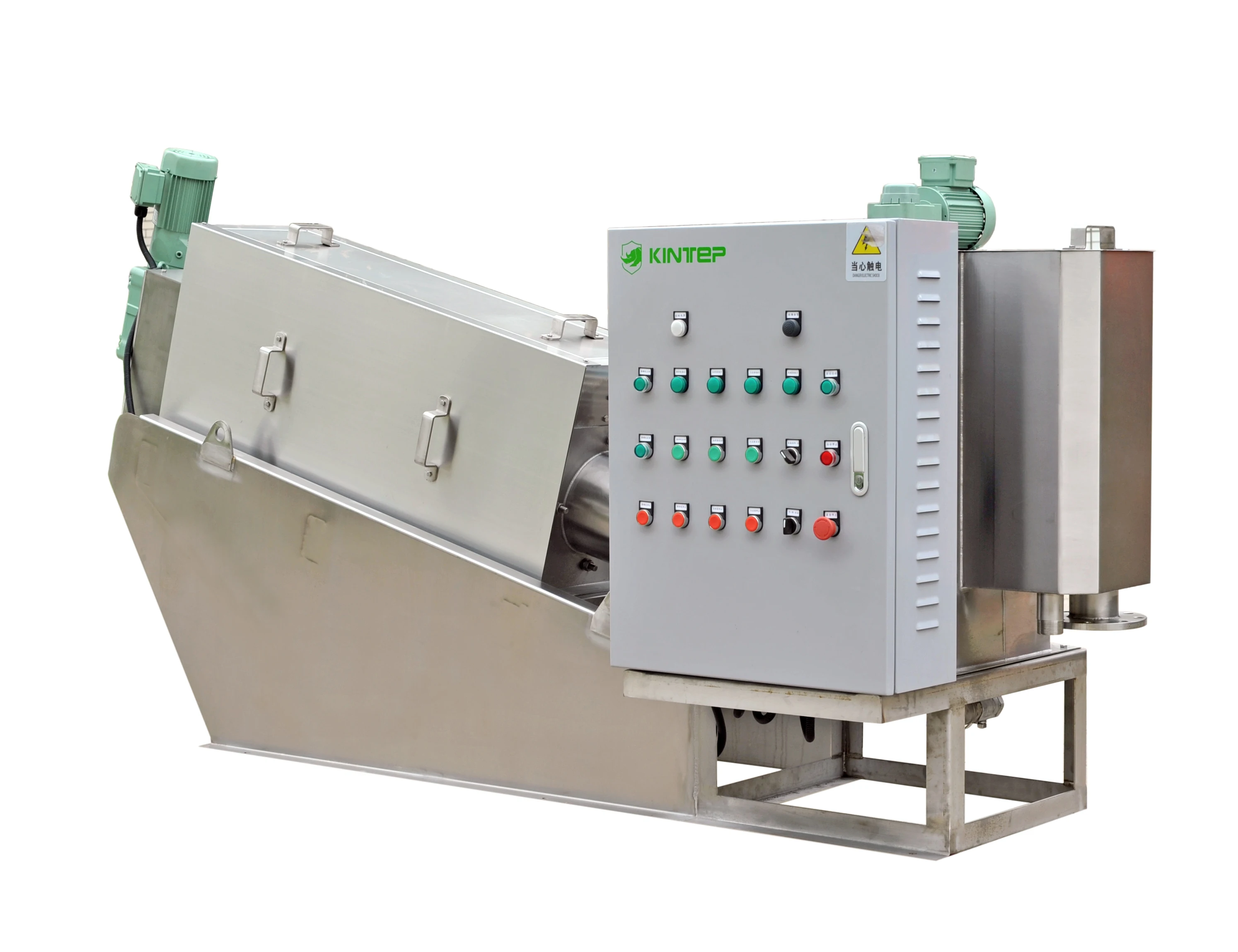 algae industrial sewage sludge screw press machine