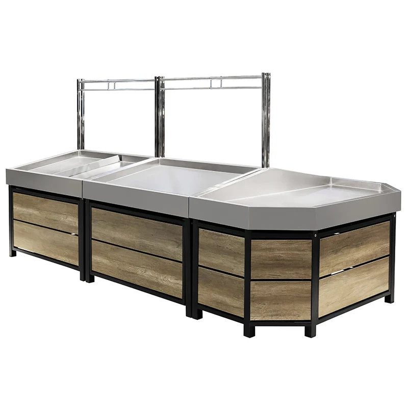 Supermarket Fruit and Vegetable Display Racks, Stainless Steel Vegetable Racks