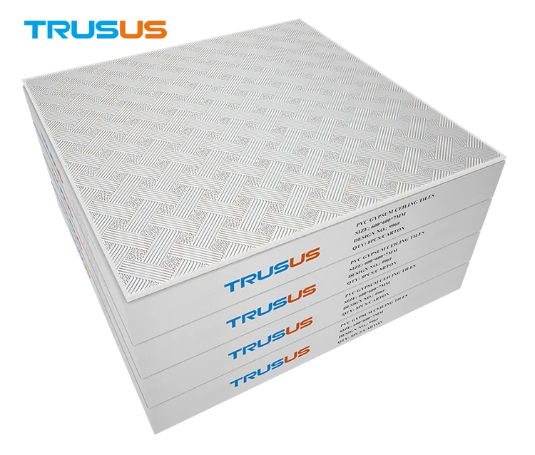 7Mm Pvc Laminated Gypsum Ceiling Tiles With Low Price