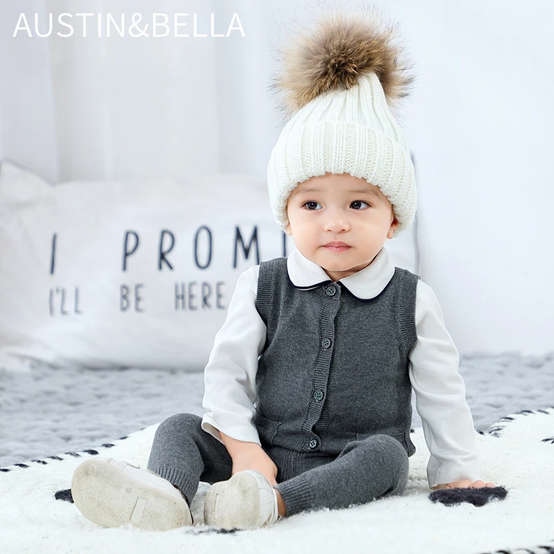 
Custom design high quality baby clothes garment manufacturer grey baby clothing sets 