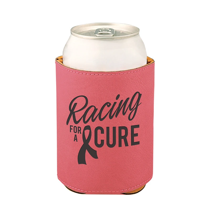 12OZ Laser Leather Can Cooler Blank Neoprene Bottle sleeve Beverag Stubby Holder Custom