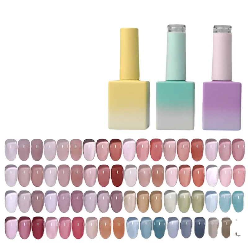 High Quality Pastel Candy Light Color Rubber Base Nails Spring Summer Macaron Gel Polish Wholesale