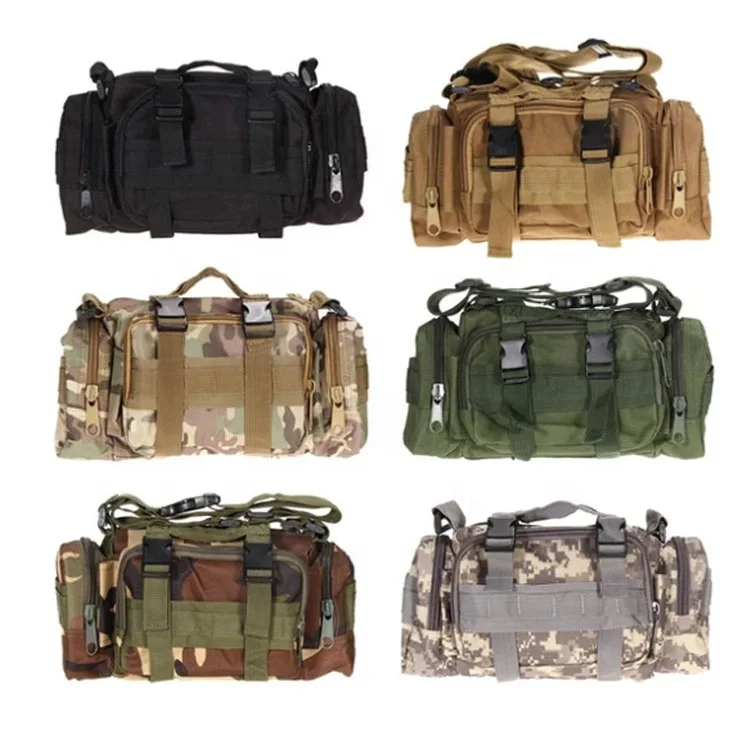 AYPPRO Single Shoulder Tactical Waist Pack Outdoor Camouflage Canvas Camera Bag Waterproof for Running Gym Travel