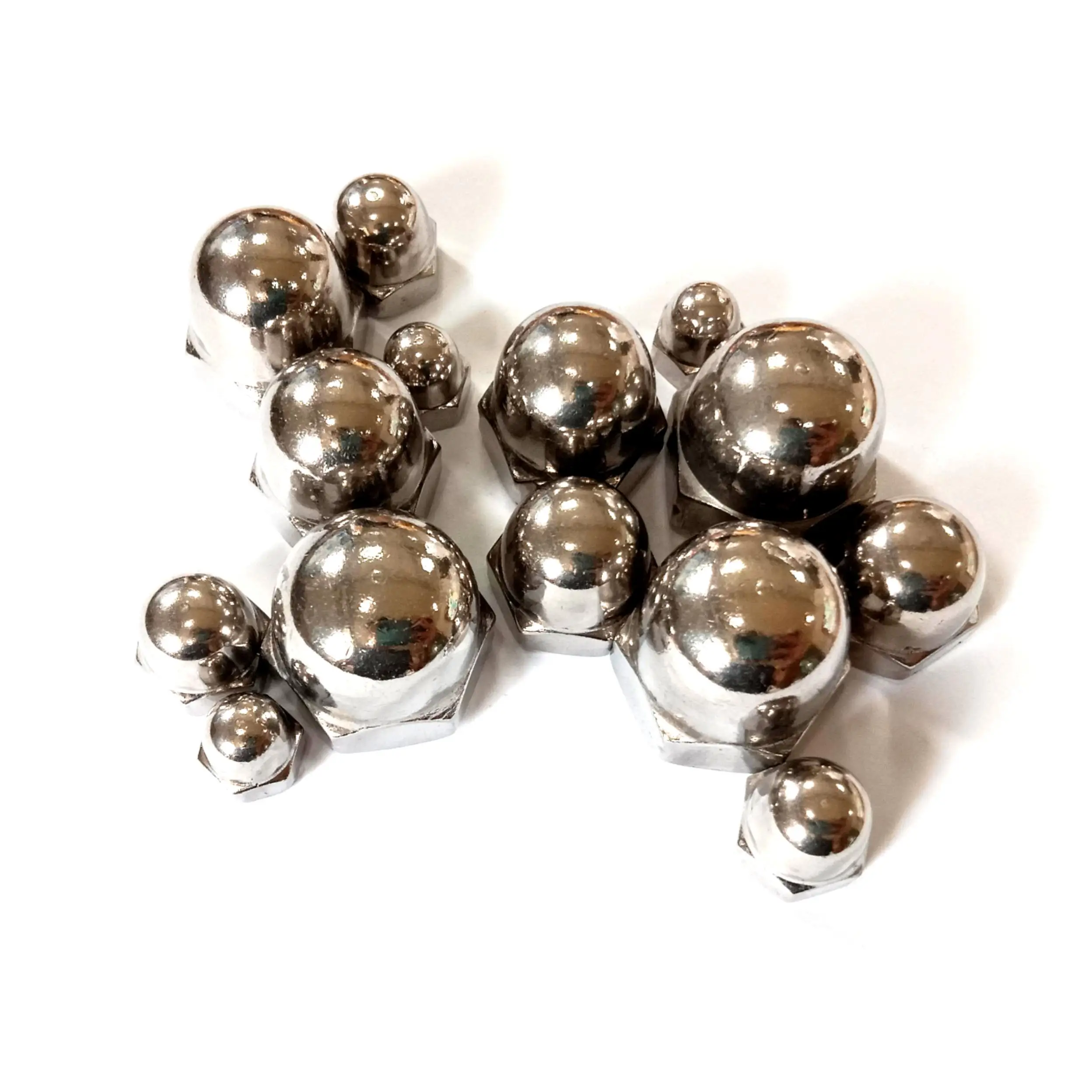Stainless Steel 304 316 Cap Nut Dome Nuts Caps Acorn End Hat Hex M16 Captive Flat 10mm Domed