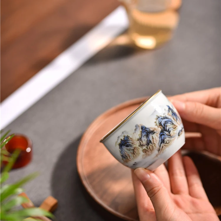 Высококачественный дешевый изготовленный на заказ в цзиндэчжэне элегантный и со вкусом изысканный чайник и чайная чашка