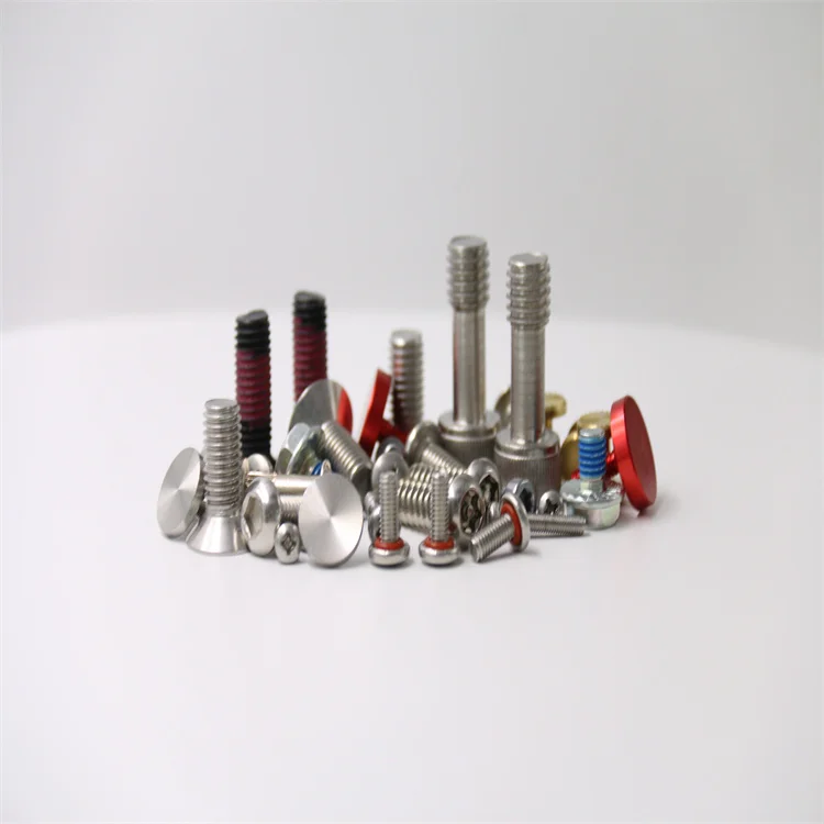 Customized Stainless steel brass screw carbon steel Nylon patch CD pattern Security O ring sealing  Chicago Captive panel screw