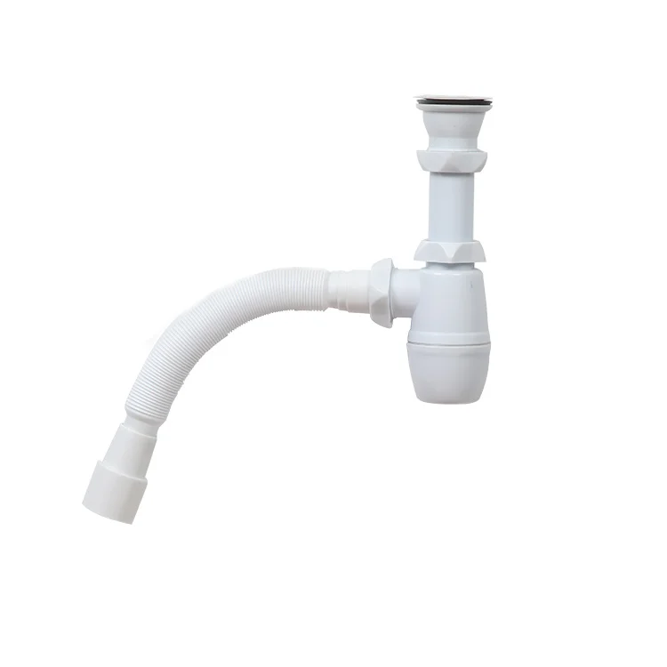 New Sell Water Drainage Bathroom Plastic Flexible Waste Sink Hose Basin Drain Trap Pipe