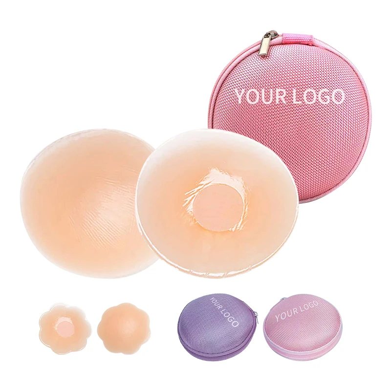 INVISFEEL High Quality 6.5cm matte Nipple Cover Medical Grade Silicone  cakes Nipple Cover Push-Up Thin Nipple Cover
