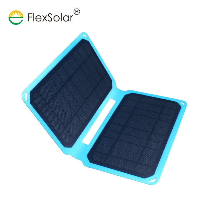 Usb регулятор Flexsolar 10 Вт 5 в высокое качество портативное складное наружное аварийное солнечное зарядное устройство карманное солнечное зарядное устройство