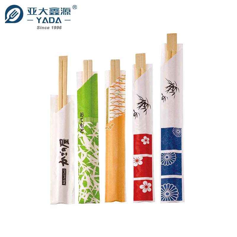 Yada Wholesale Bamboo Chopsticks Customized Logo Disposable Wooden Twin Chopsticks For Chinese Food Sushi