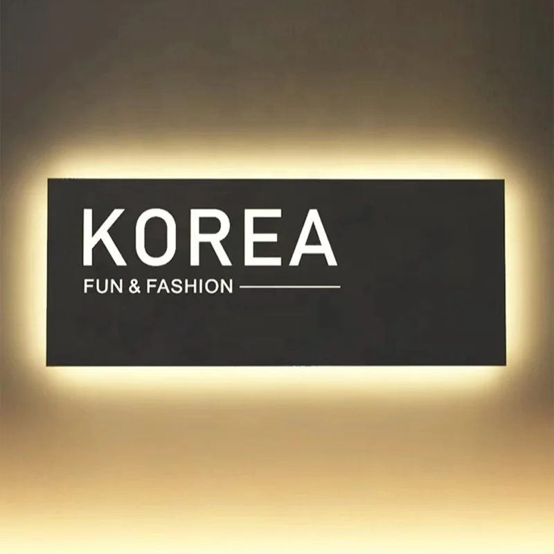 Customized Led Advertising Light Box Hollow Out Acrylic Light Box for Stores Beauty Salons
