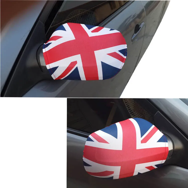 Fans Cheer qatar World Football Soccer Cup car accessories flag design rearview side mirror covers spandex car mirror covers