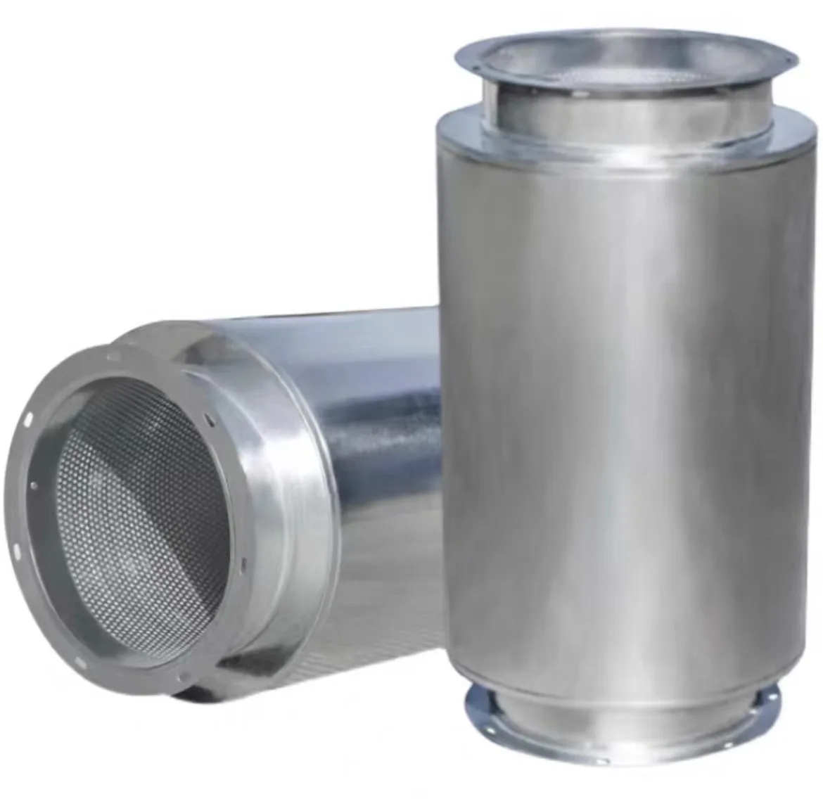 Factory sale high quality tube style stainless welding air silencer pneumatic Valve Flat End Exhaust Silencer