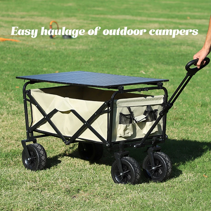 Wholesale Custom outdoor Garden Utility wagon portable beach trolley cart camping foldable folding wagon