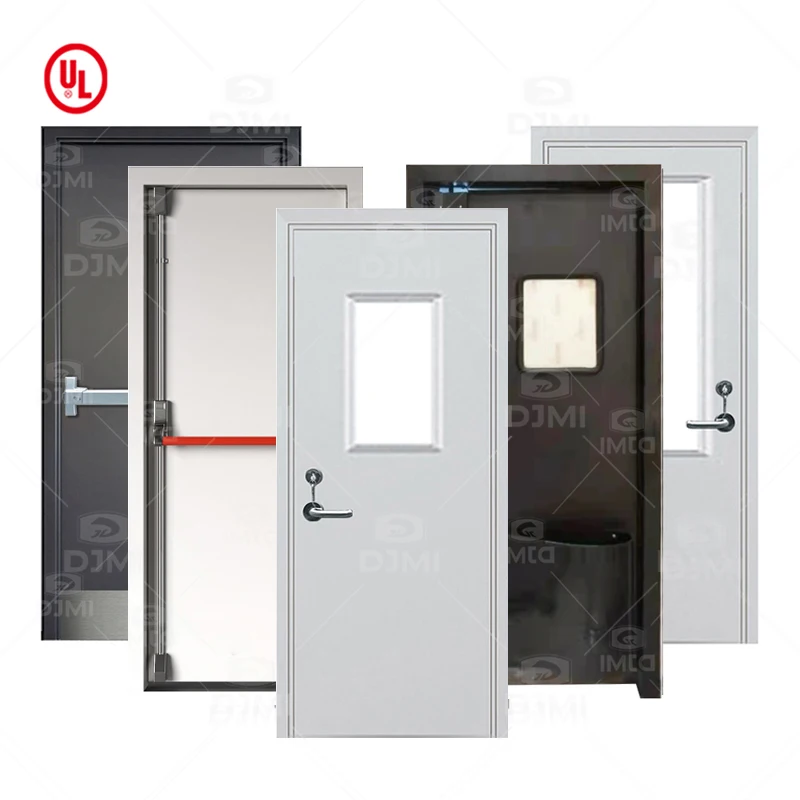 Cheap Saudi Arabia Galvanized Industrial Steel Metal 2 Hr Steel Fire Rate Door with Metal 1.5mm Frame