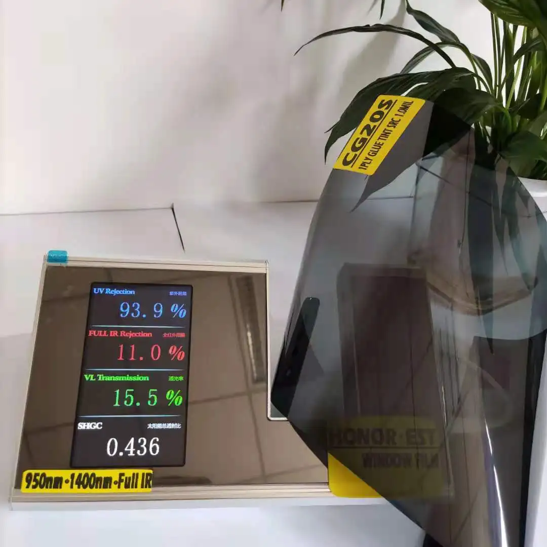 CG20S GOOD QUALITY VLT 20% IR 11% UV 99% GLUE TINT HEAT RESTANT WINDOW FILM CERAMIC SOLAR CONTROL WINDOW AUTOMOTIVE FILM