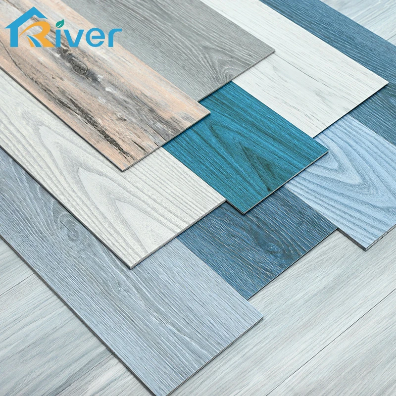 Plastic flooring peel and stick tile luxury vinyl tiles LVT/LVP self adhesive floor sticker