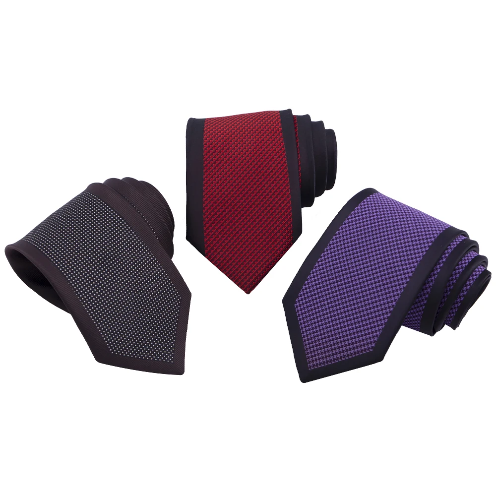 RunLin Factory Modern Handmade Woven Jacquard Fabric Customized Business Silk Neck Ties