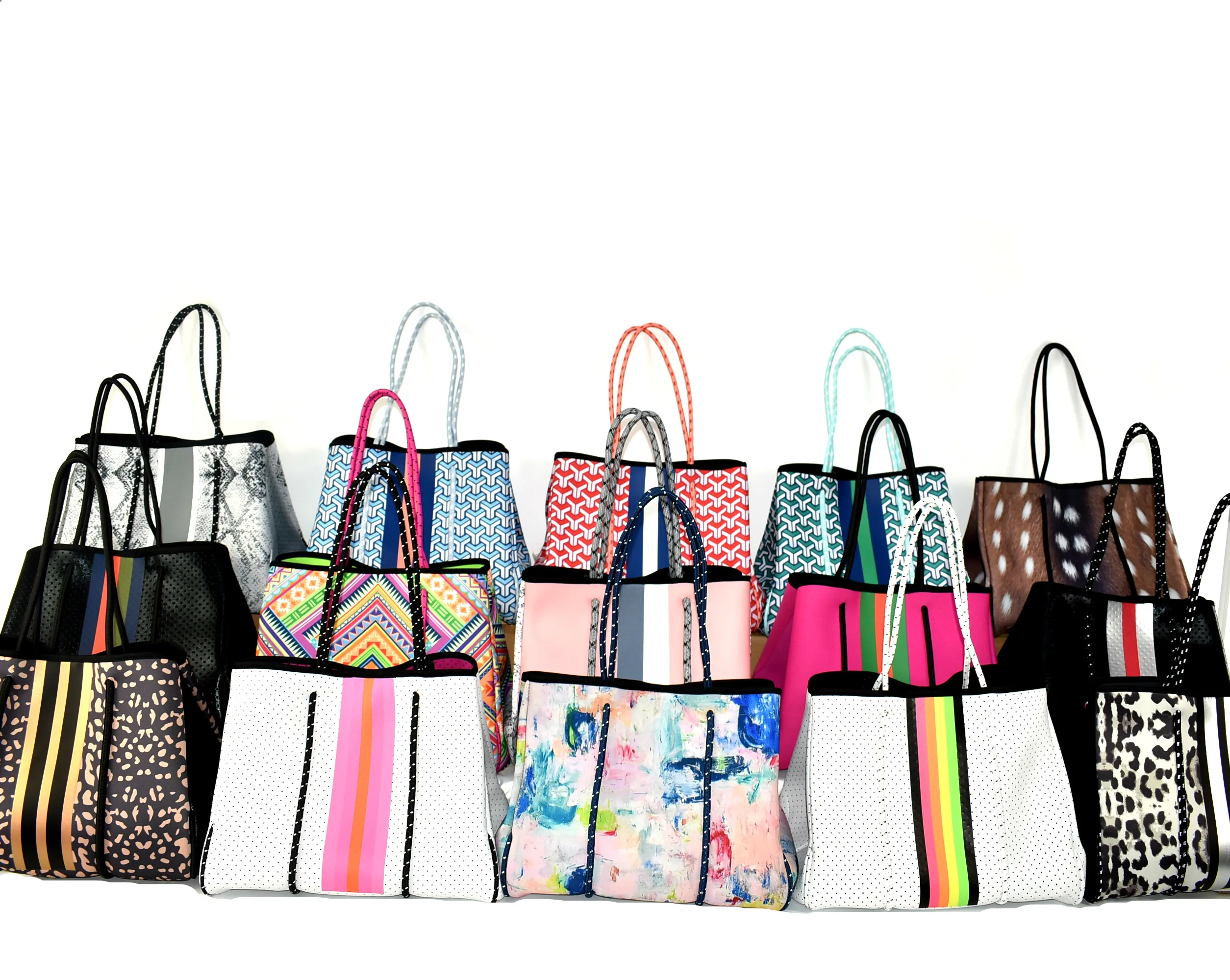 neoprene tote bag custom handbags luxury ladies Designer Women Handbag Waterproof Neoprene beach bag large tote neoprene bag