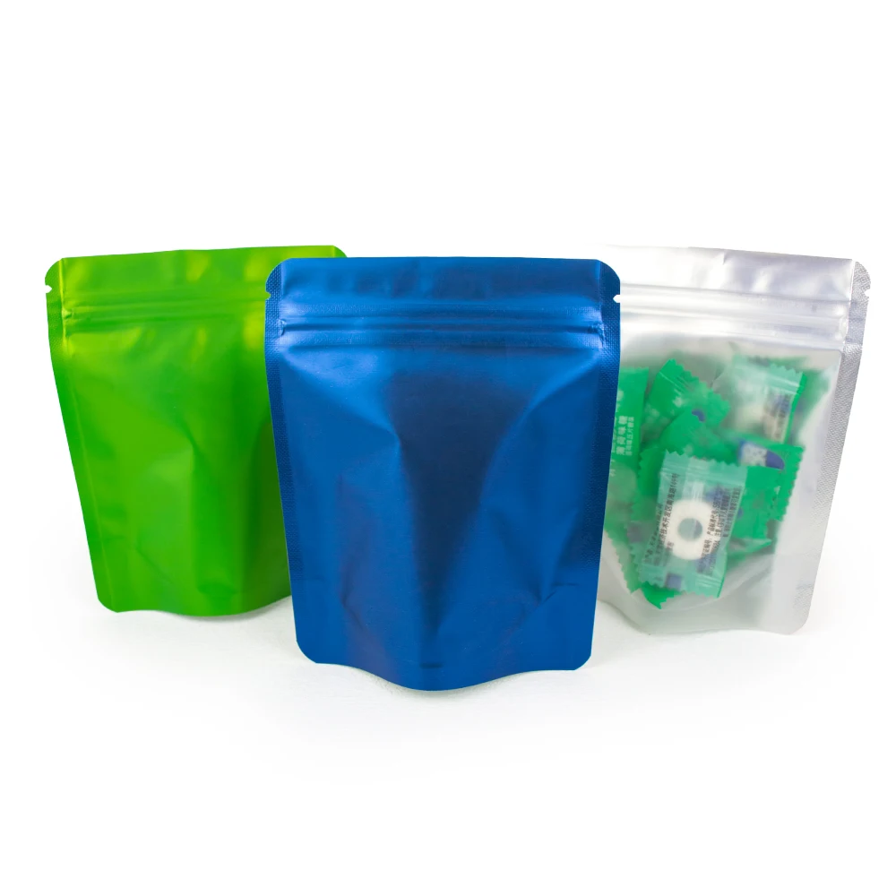 High Quality Custom Logo  Mylar Bag Smell Proof Aluminum Resealable Ziplock Stand Up  Food Packaging Poly Bag