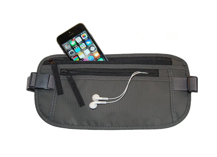 BSCI Factory Custom Slim Passport Holder RFID Blocking Travel Wallet Pouch Waist Money Belt