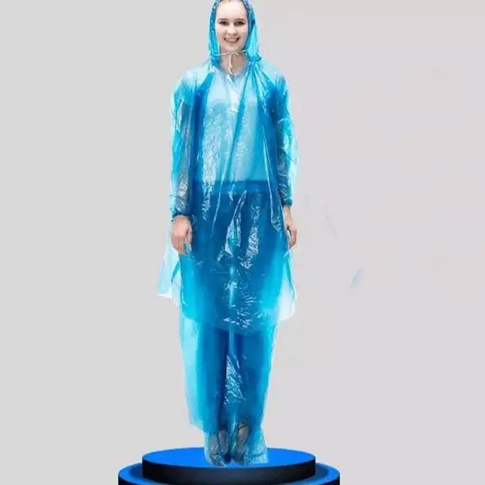 PE Disposable High Quality Raincoat With Sleeve Making Machine