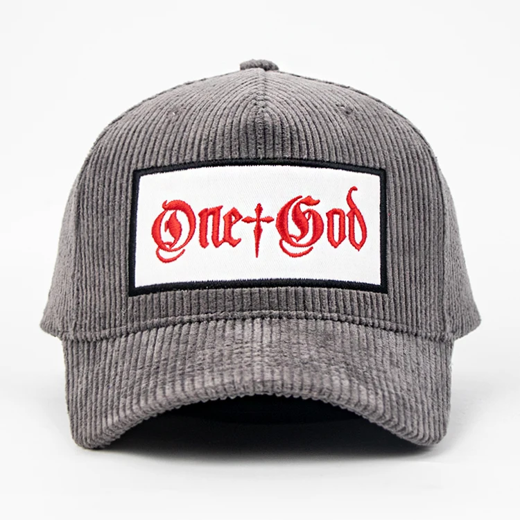 
Fashion Custom Logo Corduroy Hat 3D Embroidery Baseball Cap 