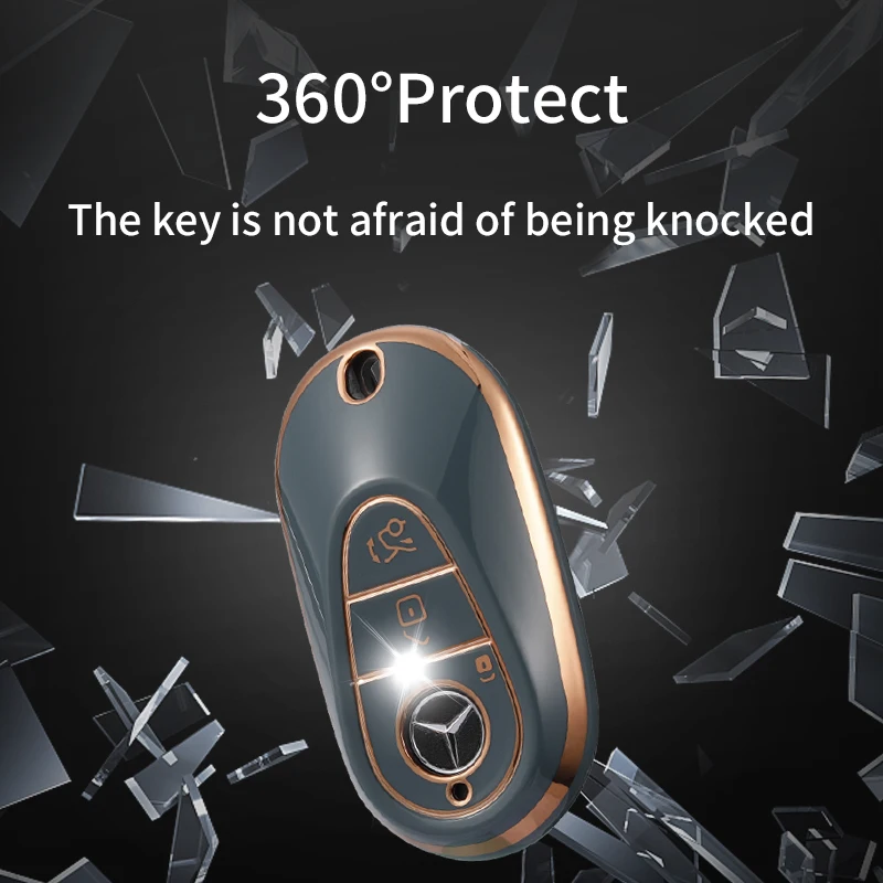 TPU Car Remote Key Cover Case Fob For Mercedes Benz 2017 E Class W213 E200 E260 E300 E320 2018 S class GLS GLA Accessories