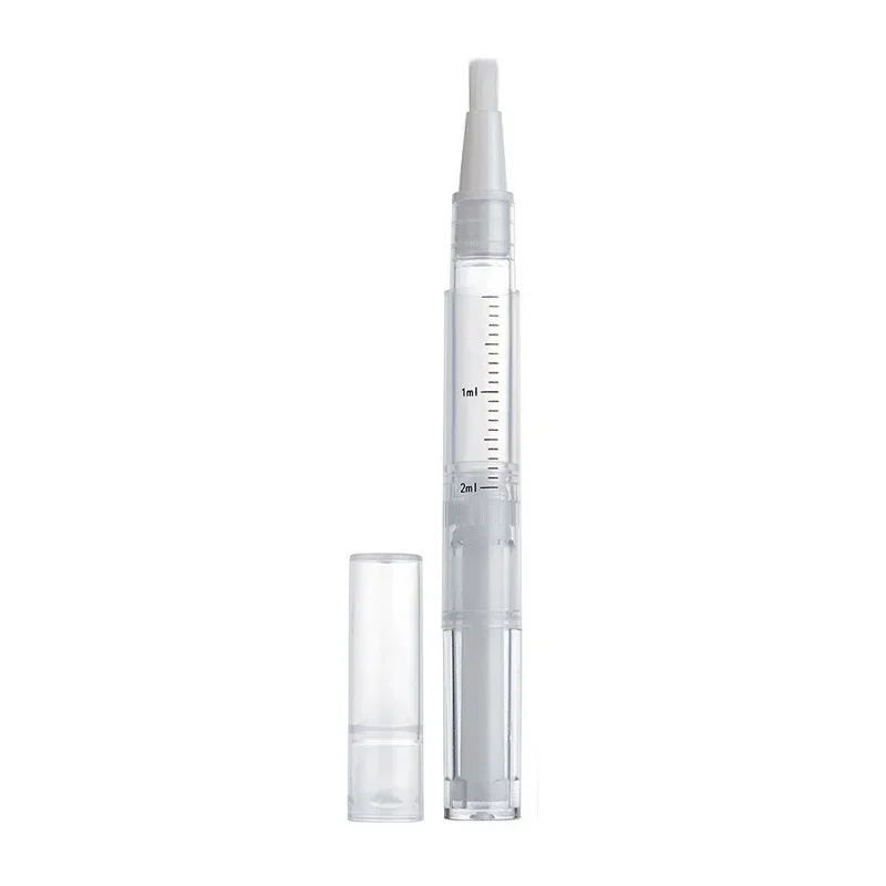 Refillable Cosmetic Pen Empty White Lip Gloss Essential Oil Teeth Whitening Packaging DIY 1.5ML Plastic Twist Pen