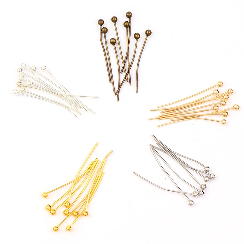 140pcs/ste Rose Gold&Silver&Gold&Antique Bronze&White K Ball Head Pins Findings DIY Jewelry Making Jewelry Accessories