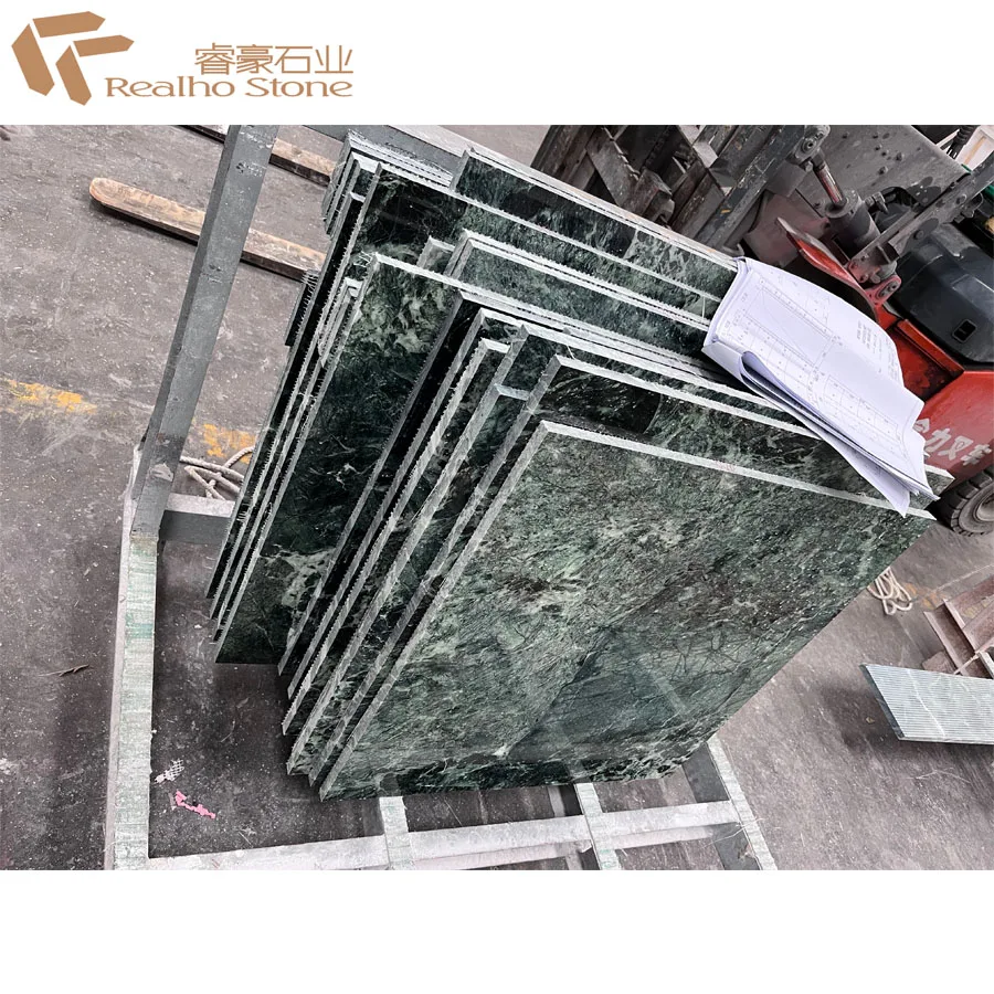 Italy Green Marble Flooring Tile Countertop Polished Verde Green Marble Luxury Home Decoration Natural Pradas Green Marble