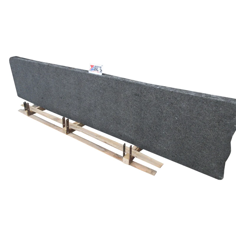 Flamed Competitive 4cm Thick Angola Black Granite Slab Price for Tile Window Sills